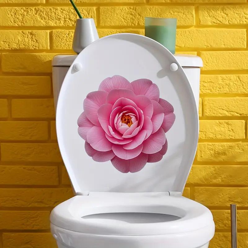 Светящаяся наклейка на унитаз для ванной, ночник, наклейка на стену с лотосом, наклейка на крышку сиденья унитаза, самоклеящаяся, ПВХ, водонепроницаемая, декор для дома