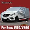 Полные автомобильные чехлы для помещений и улицы, водонепроницаемые, защита от пыли, солнца, дождя и снега для Mercedes Benz Vito V260 W639