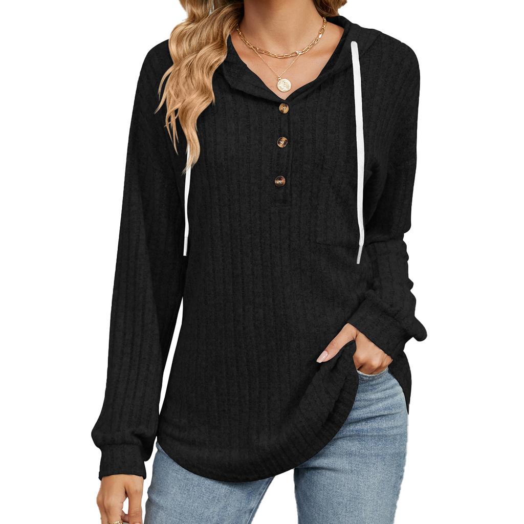 HNXC Женские модные повседневные однотонные худи и свитшоты с капюшоном и длинными рукавами с принтом