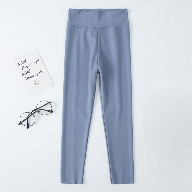 Облегающие эластичные длинные брюки для весны/лета однотонных цветов