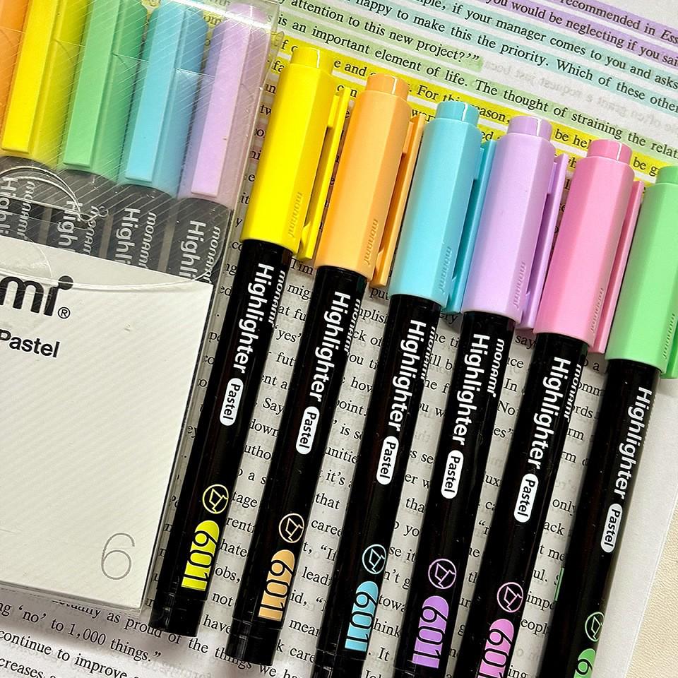 Munamy 601 Fluorescent Pen: Soft, Eye-Friendly Highlighter for Postgraduate Exams, Stylish with High Visual Appeal 6021