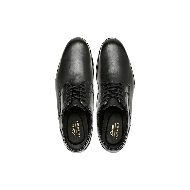 Clarks Кожаные Мужские Деловые Формальные Туфли Черные 261691797