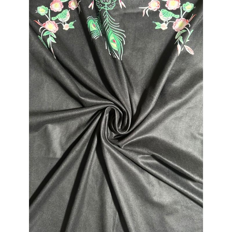 Летнее уличное женское платье класса А Элегантное платье с V-образным вырезом и короткими рукавами с цветочным принтом