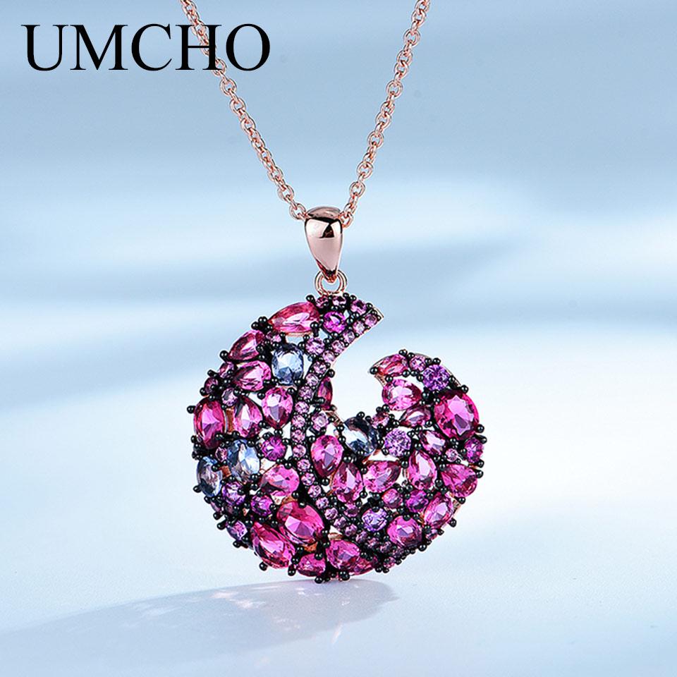 Umcho Серьги-гвоздики из стерлингового серебра 925 пробы, ожерелья для женщин, на день рождения, свадьбу, эффектный романтический подарок, комплект ювелирных изделий