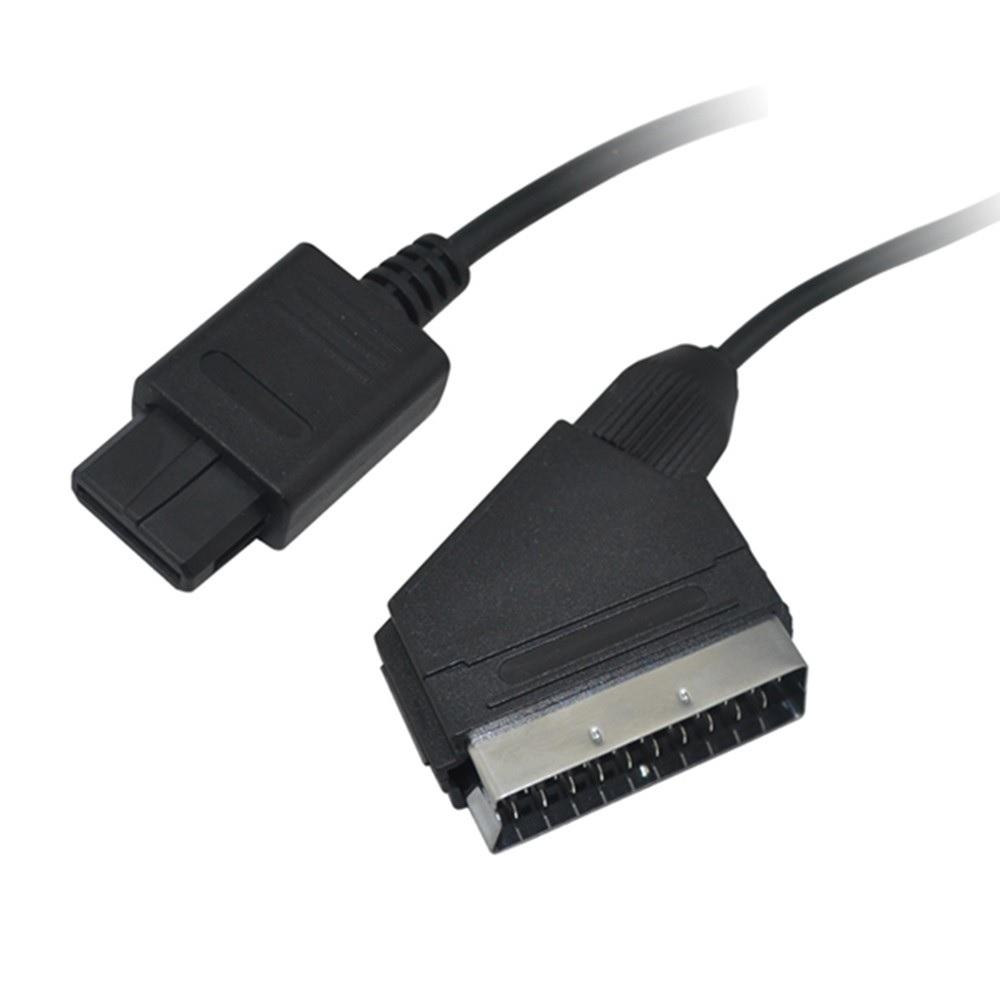 Высококачественный черный RGB Scart кабель 1,8 м для Nintendo 64 GameCube SNES NGC N64