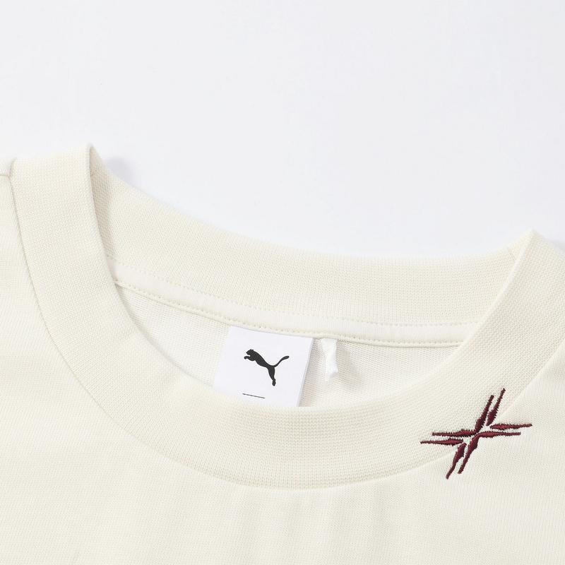 Puma Футболка унисекс с коротким рукавом и круглым вырезом, с принтом аниме и логотипом будущего, белая 631152-65