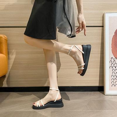 Женская обувь Клинья с платформой Водонепроницаемые клинья Каблук Женские сандалии Римский стиль Открытый носок Удобные и элегантные VIP-распродажи