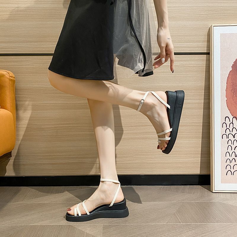 Модная женская обувь на танкетке с платформой, водонепроницаемые танкетки на каблуке, женские сандалии в римском стиле с открытым носком, удобные и элегантные, VIP-распродажа