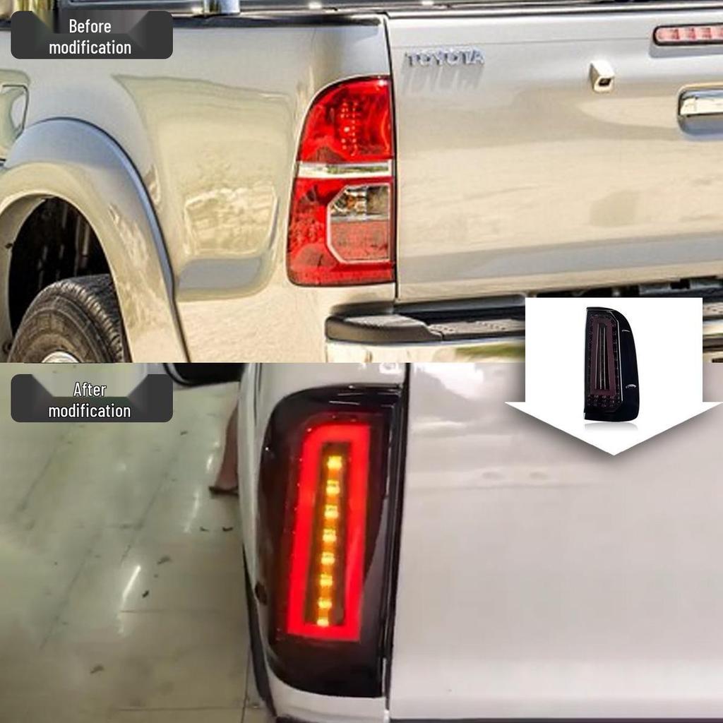 Светодиодный динамический указатель поворота и задний фонарь в сборе для Toyota Hilux VIGO 2005-2014