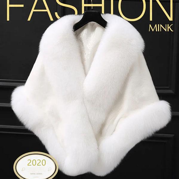 Faux Fur Shawl Women Imitation Fox Fur Dress Capes Thick Warm Short Furry Coat Luxury and Wealth Autumn Winter