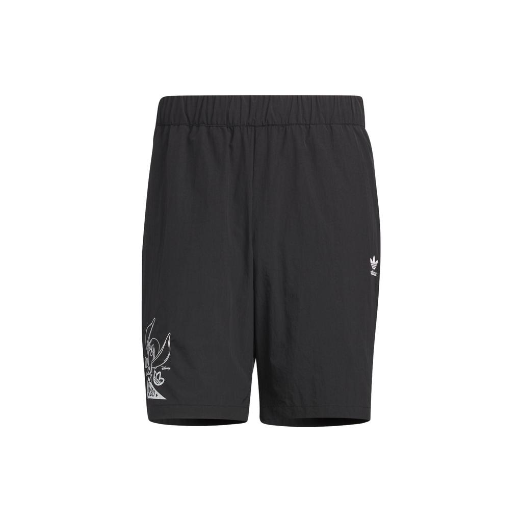 adidas Оригинальные повседневные шорты с эластичной резинкой на талии и мультяшным принтом Disney Dumbo v1, мужские брюки черного цвета IN1065