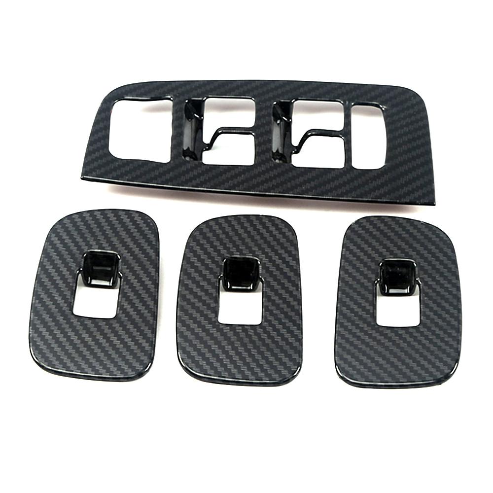 Для Volvo XC60 2018-2024 карбоновый цвет двери подлокотник стеклоподъемник переключатель кнопка панель крышка отделка ABS наклейка для салона автомобиля