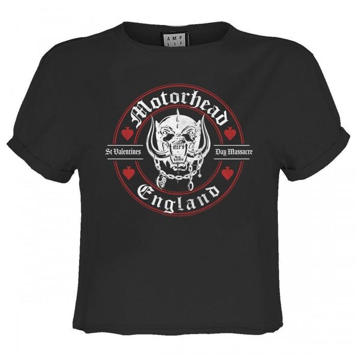 Amplified Женская/Дамская укороченная футболка Motorhead «Резня в день Святого Валентина»