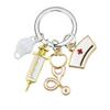Nurse Keychain,Nursing Graduation Gift for Nurses Women,Mask Medical Tool Injection Syringe Stethoscope Nurse Cap Assistant