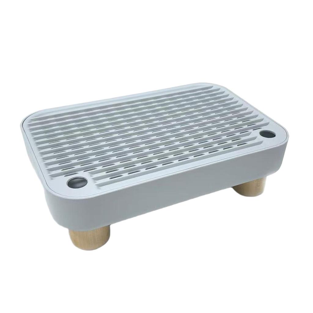 As Entry Aid And Cat Ramp A Raised Litter Mat with Non-Slip Wooden Legs for Kittens Older