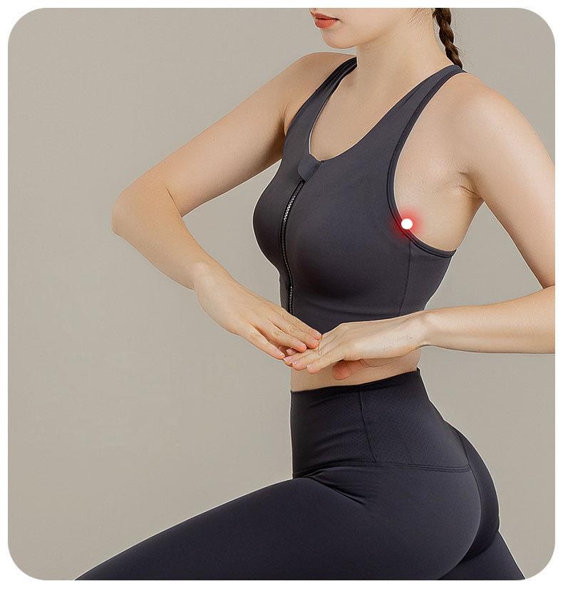 Front Zipper Large Women Size Bra Comfortable Wireless Brassiere Gathered Push Up Underwear Shockproof Sport Bralette