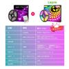 Светодиодная лента Lepro RGBIC Rainbow MagicColor с эффектом перетекания, управляемая голосом и музыкой, с пультом ДУ, 150 светодиодов, 5 м, свет, лента, адресуемая, датчик, синхронизация,