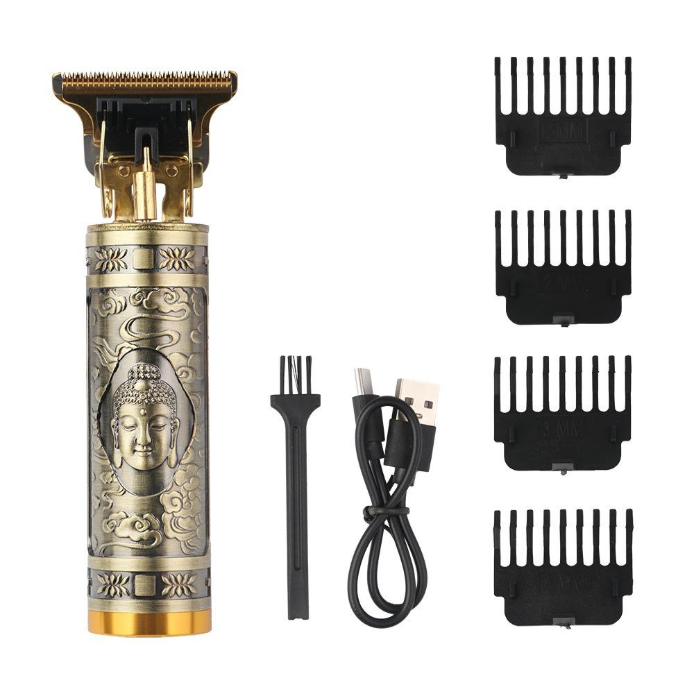 Профессиональная электробритва с Т-образным лезвием, машинка для стрижки волос, USB перезаряжаемая беспроводная бритва для бороды, триммер для носа и ушей, бритва, праздничный подарок для него