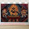 VIKAMA Tibetan Tangka Tapestry Diamond Protector Buddha Statue Buddha Hall Tea Room Zen Living Room Room Decoration