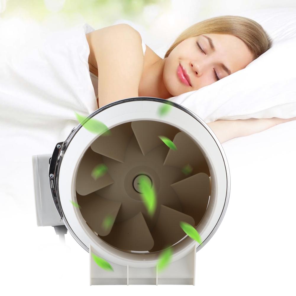 High Efficiency Inline Duct Fan Air Extractor Bathroom Kitchen Ventilation System 80W
