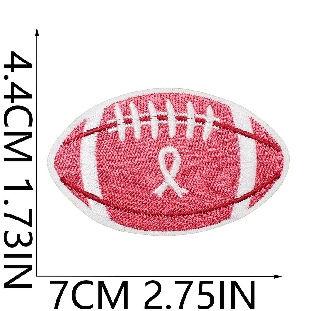 Health Day Embroidery Sticker Caring For Women Zhang Zai Computer Embroidery Label Clothes Bag Decoration Pink Ribbon Patch Sticker