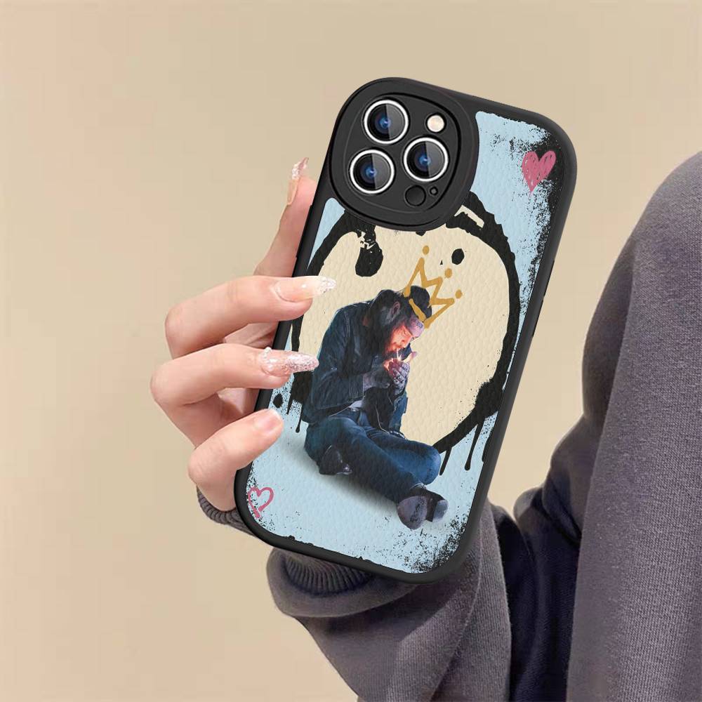 P-post M-Malones певец Для iPhone 16 15 14 16E 13 12 11 Pro Max Plus Телефон Кожаный чехол