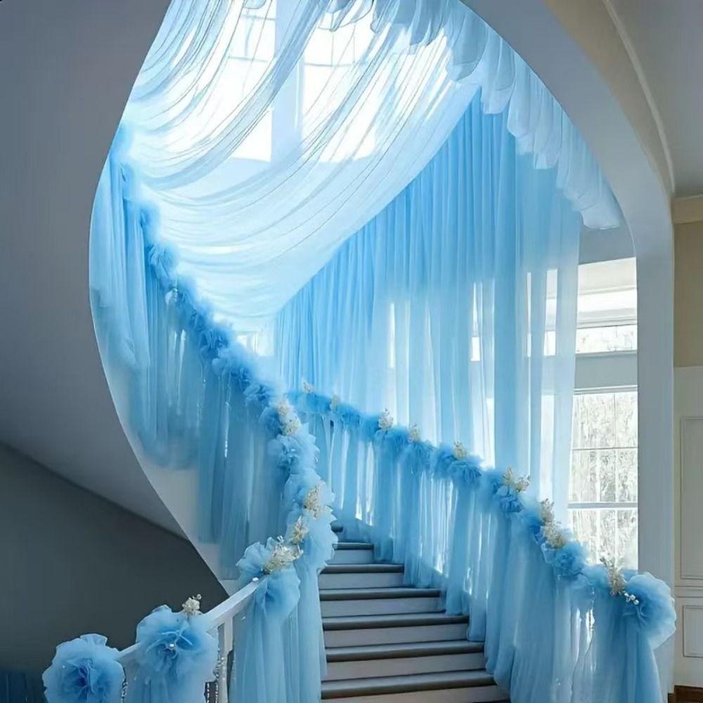 Width 160CM Wedding Tulle Arch White Pink Backdrop Fabric Arch Draping Fabric Wedding