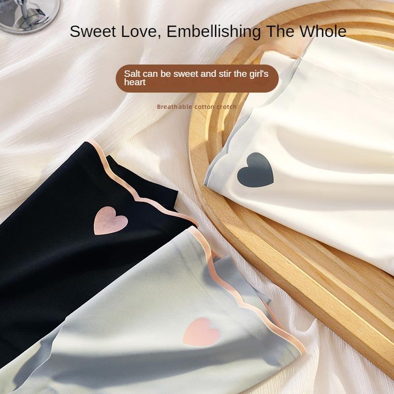 Женское нижнее белье из ледяного шелка, дышащее бесшовное нижнее белье из очищенного хлопка с промежностью