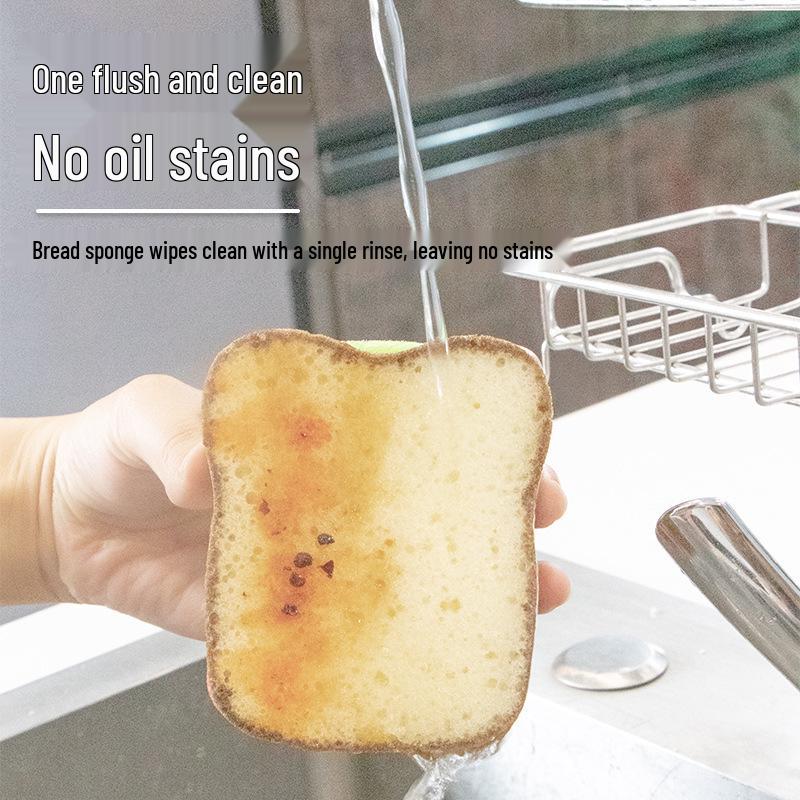 Милая мультяшная губка для мытья посуды в виде сэндвича - Японская салфетка для чистки кухни