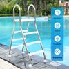 Jundingying Thickened Fixed 3+3 Step Stainless Steel Pool Ladder