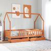 VidaXL Kids Bed Frame with Drawers 90x200 Cm Solid Pine Wood, Bed for Child, Single Bed for Child, House Bed 3302034