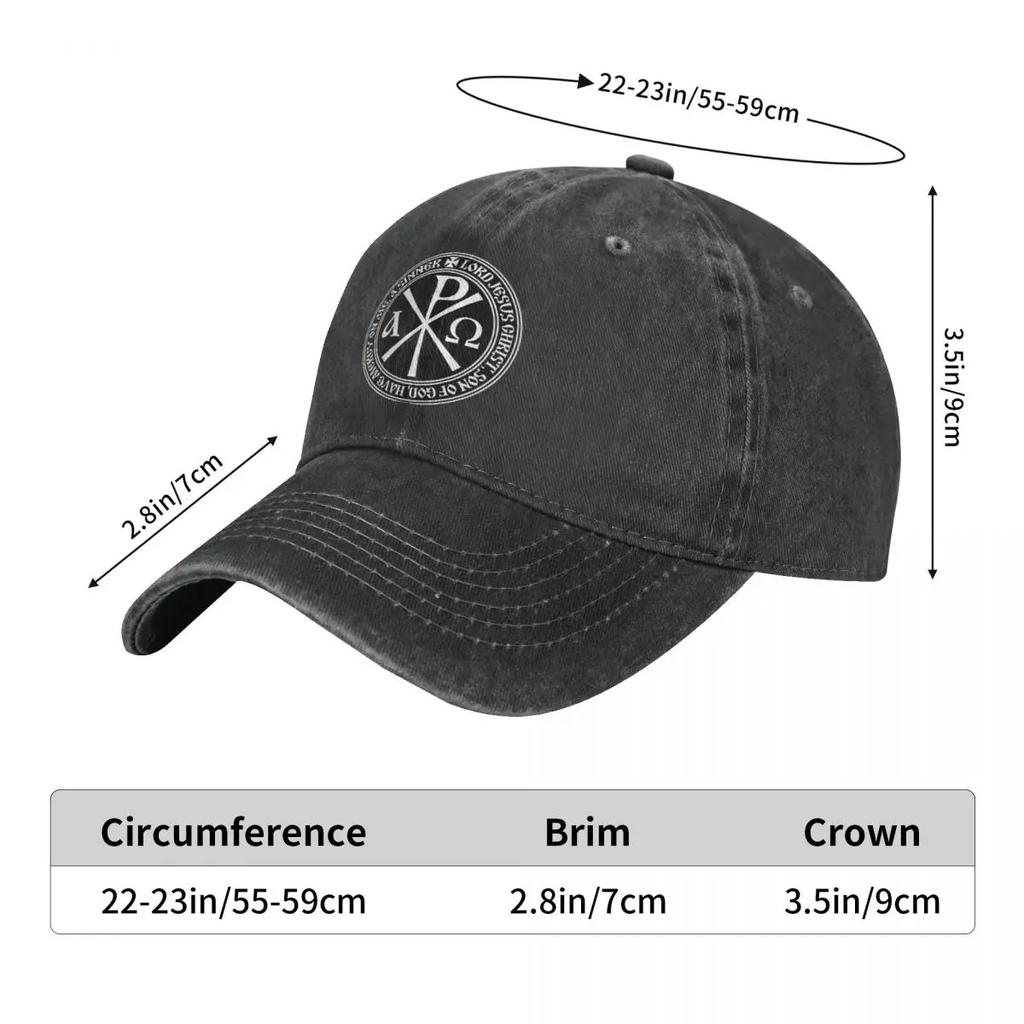 Vintage Orthodox Jesus Prayer Baseball Cap for Men Women Distressed Washed Outdoor Workouts Hats Cap
