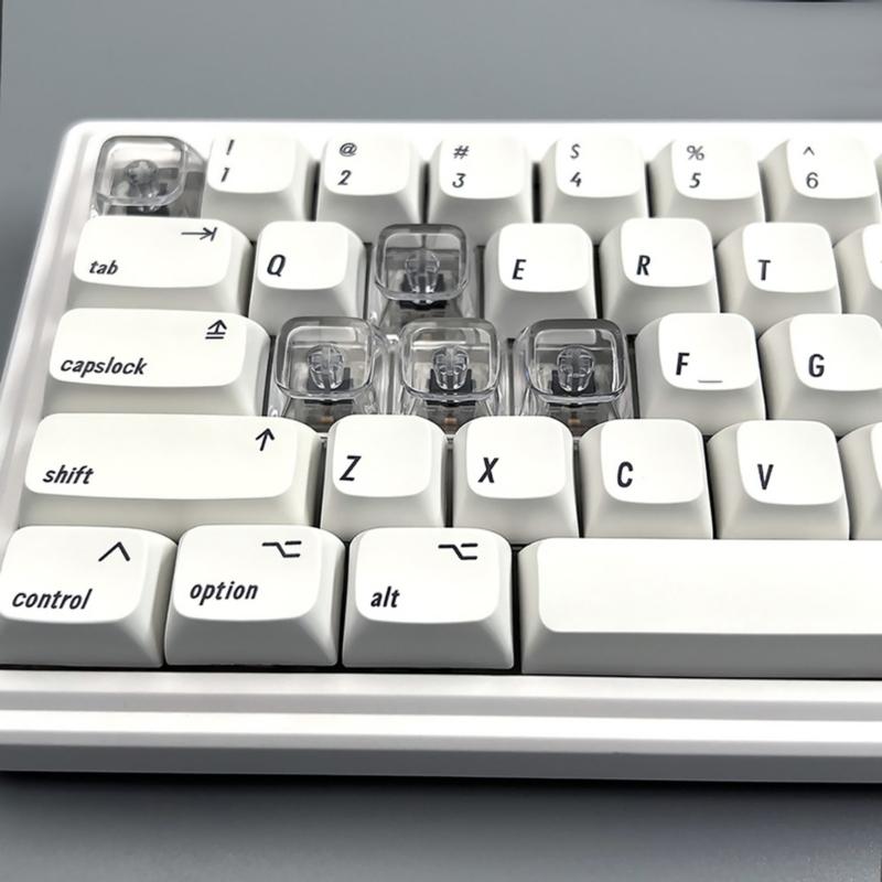 Набор из 20 прозрачных пустых колпачков для клавиш 1U 1X XDA профиль Кристально-полупрозрачные колпачки для механической клавиатуры