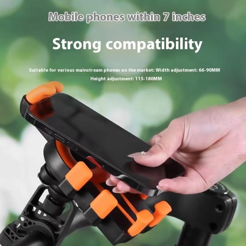 Держатель для телефона на мотоцикл, Держатель для мобильного телефона на мотоцикл, Зажим на руль велосипеда для телефона 4,7-7 дюймов