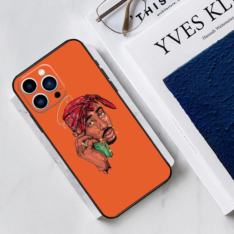Rapper 2pac Singer Tupac Case For iPhone 17 Air 15 14 13 12 11 16 Pro Max Mini 15 16 Plus 16e Funda Silicone Cover