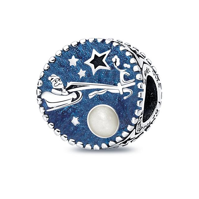 Стерлингового серебра 925 пробы, сердце, лапа животного, прозрачная снежинка, сверкающая корона, подвеска в виде тыквы, подходит для оригинального модного браслета