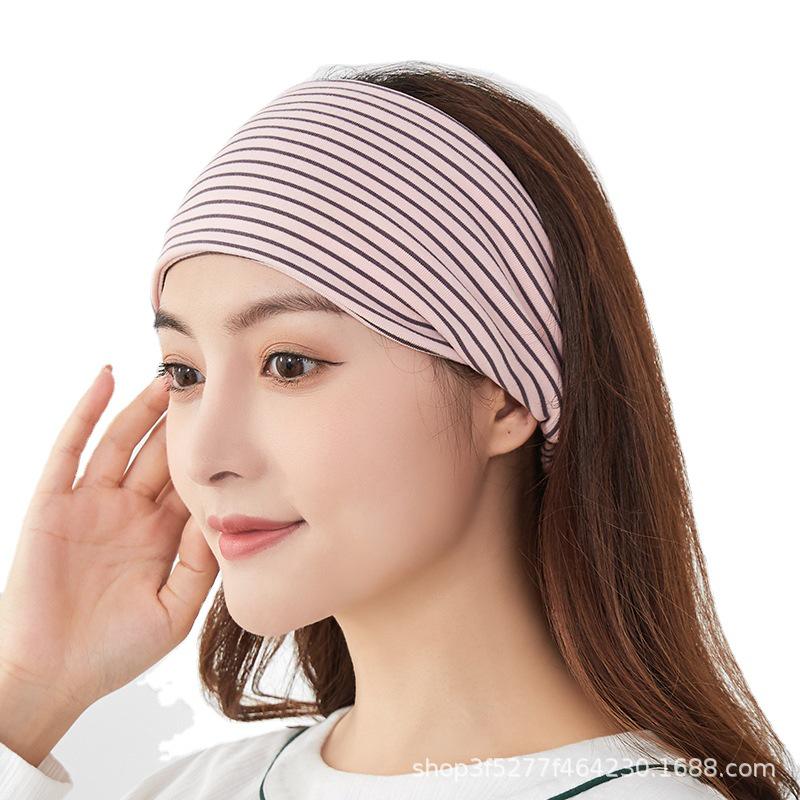 2025 Four Seasons Striped Breathable Maternity Headscarf