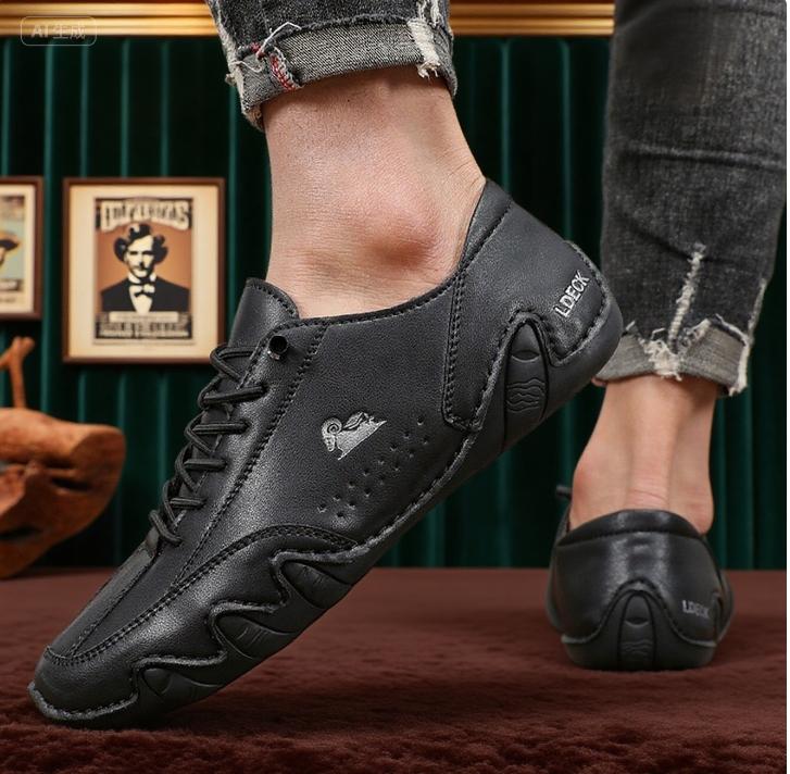 Ботильоны для мужчин Модная строчка Легкие Удобные Повседневные Ботинки для ходьбы Дышащие Теннисные Ботинки для улицы Вождения