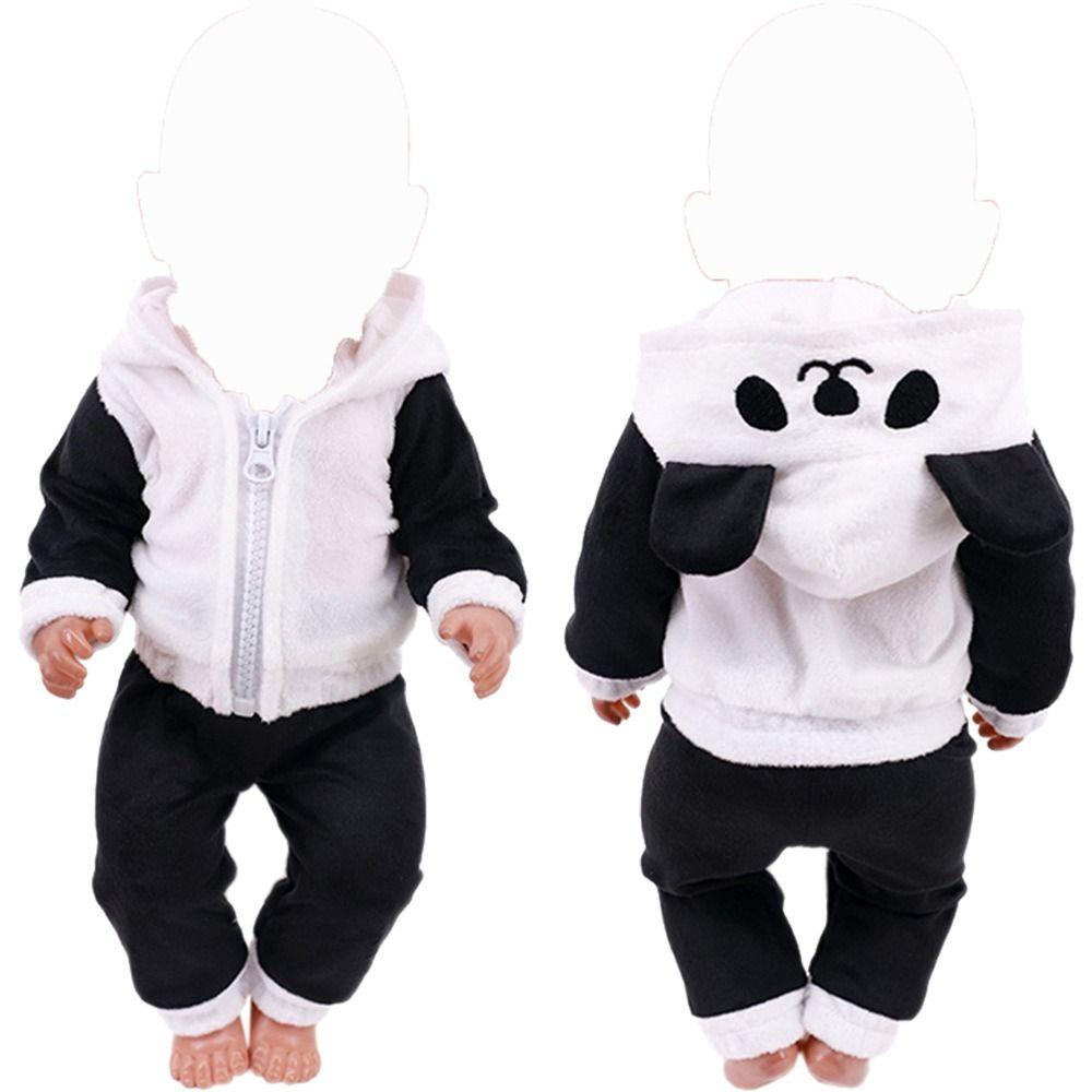 Кукольный домик Аксессуары Переодевание Игра Плюшевое Животное Кролик Лягушка Толстовки Брюки Комплект Кукольная Одежда