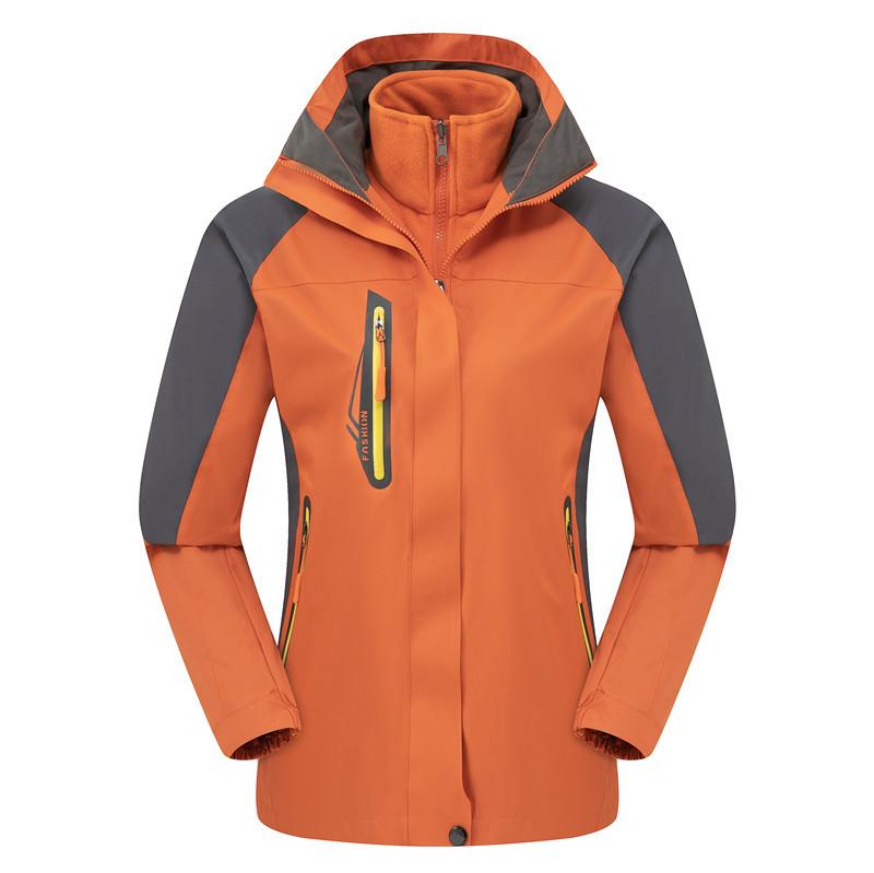 Женское зимнее пальто 3 в 1, горнолыжная куртка, водонепроницаемая ветрозащитная зимняя куртка с флисовой подкладкой, парка