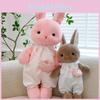 Очаровательная плюшевая кукла-кролик для детей и взрослых, мягкая, приятная на ощупь подушка для обнимания