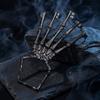 Connecting Five Fingers Skull Bone Bracelet Adjustable Halloween Hand Chain  Unisex Wear