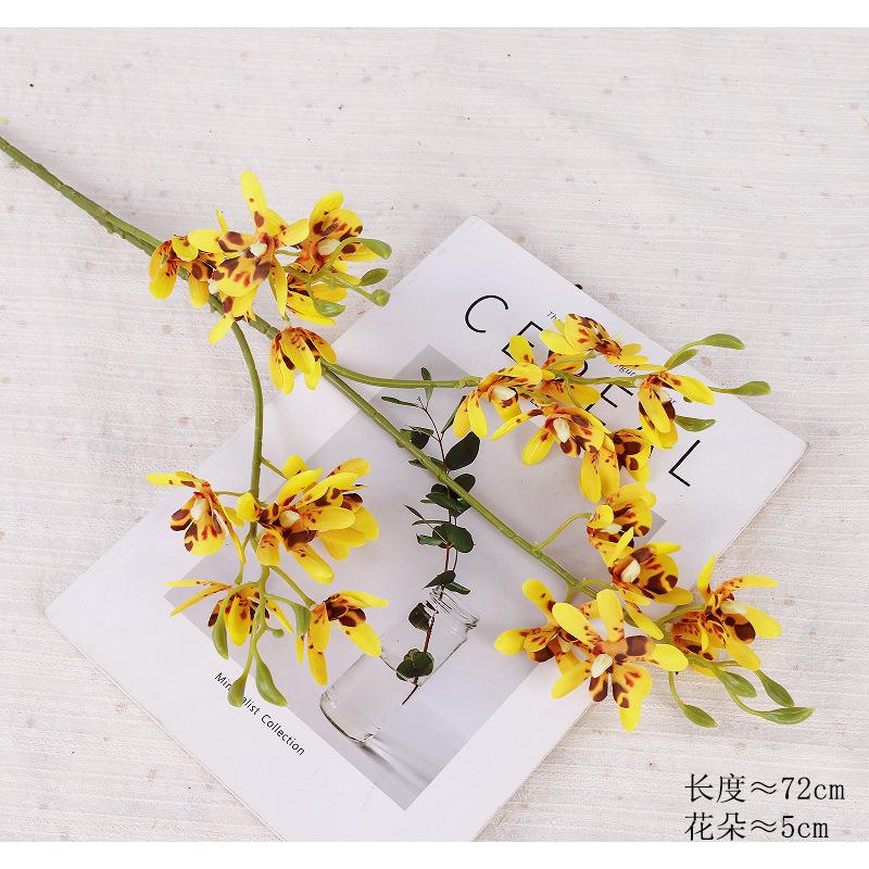 Simulated mid-branch Wandai orchid 4-pronged mini cymbidium simulated flower