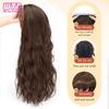 Синтетический парик с повязкой на голову, натуральный бесшовный зажим для наращивания волос, длинный волнистый женский парик, натуральный термостойкий полупарик для женщин