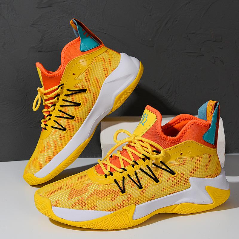 Новые дышащие летающие плетеные баскетбольные кроссовки, настоящие боевые нескользящие кроссовки для бега, студенческая молодежная спортивная обувь с амортизацией