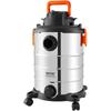 Wet/Dry Shop Vacuum Vac 30L 6 Peak HP w/ Nozzle Stainless Steel Silver