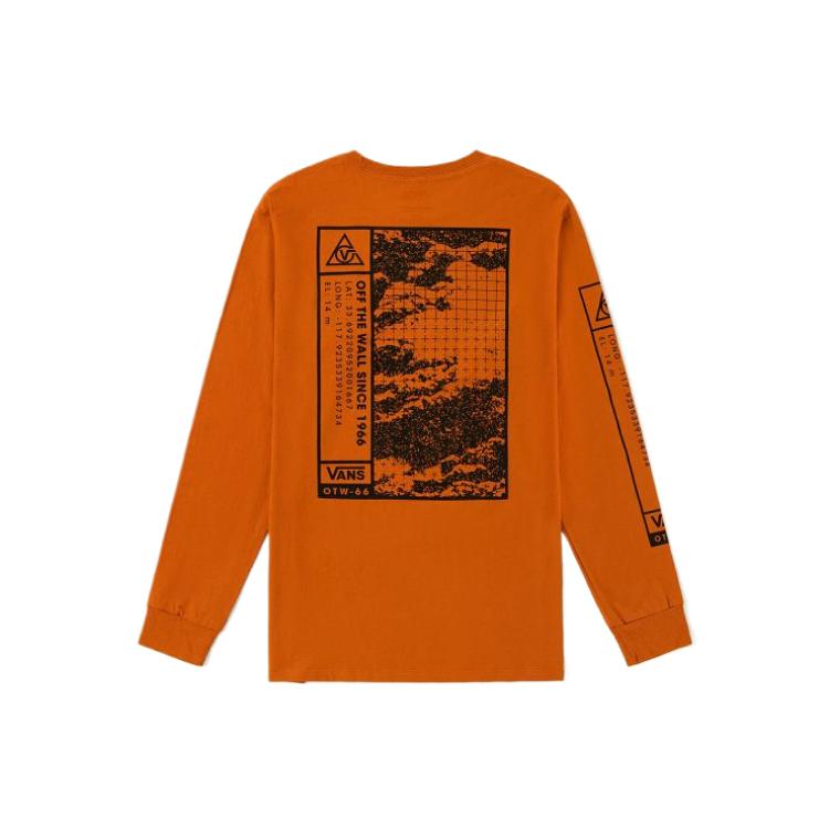 Vans Футболка с длинным рукавом унисекс оранжевая VN0A4S2FNC8