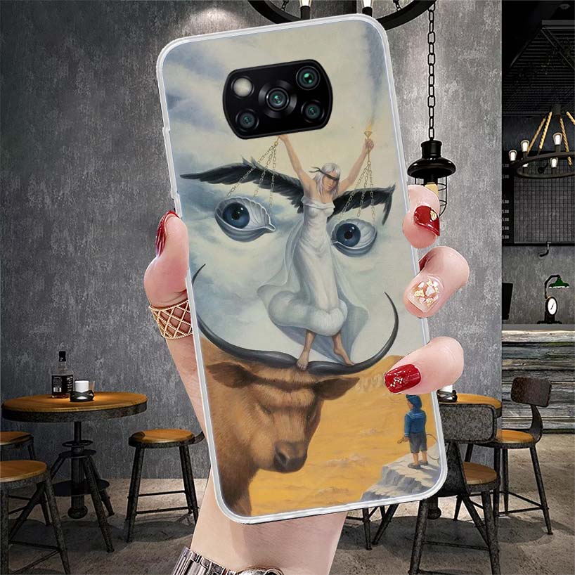 Мягкий чехол для телефона Сальвадора Дали Для Xiaomi Redmi 15C 15 13C 13 Poco X5 X6 X7 F7 Ultra M7 12C 12 10 10C 9C 9A 9T 9 Fundas Poco
