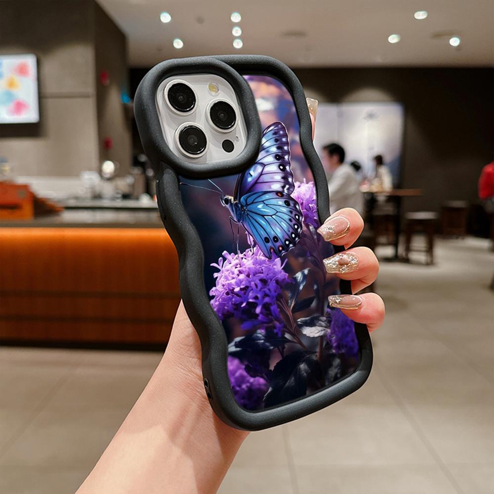 Мягкий чехол для телефона Macaron из ТПУ для iPhone 11, 12, 13, 14, 15 Pro Max SE X Xs Max XR 6 6s 7 8 Plus Tecno Camon 19 20 Pro Realme C35 Ae64 с бабочкой и цветочным рисунком