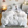 Mink 4-piece Bed Set Winter Thickened Plush Mink Velvet Crystal Velvet Love Pillow